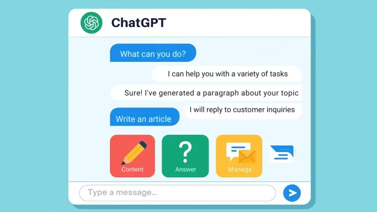 ChatGPT AI assistant helping small businesses with content creation, customer support, and productivity tasks in 2025